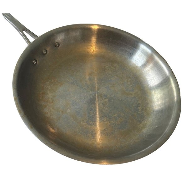 Calphalon 10" Inch Stainless Steel Fry Skillet Pan #1390 Heavy Duty - READ - Picture 2 of 6